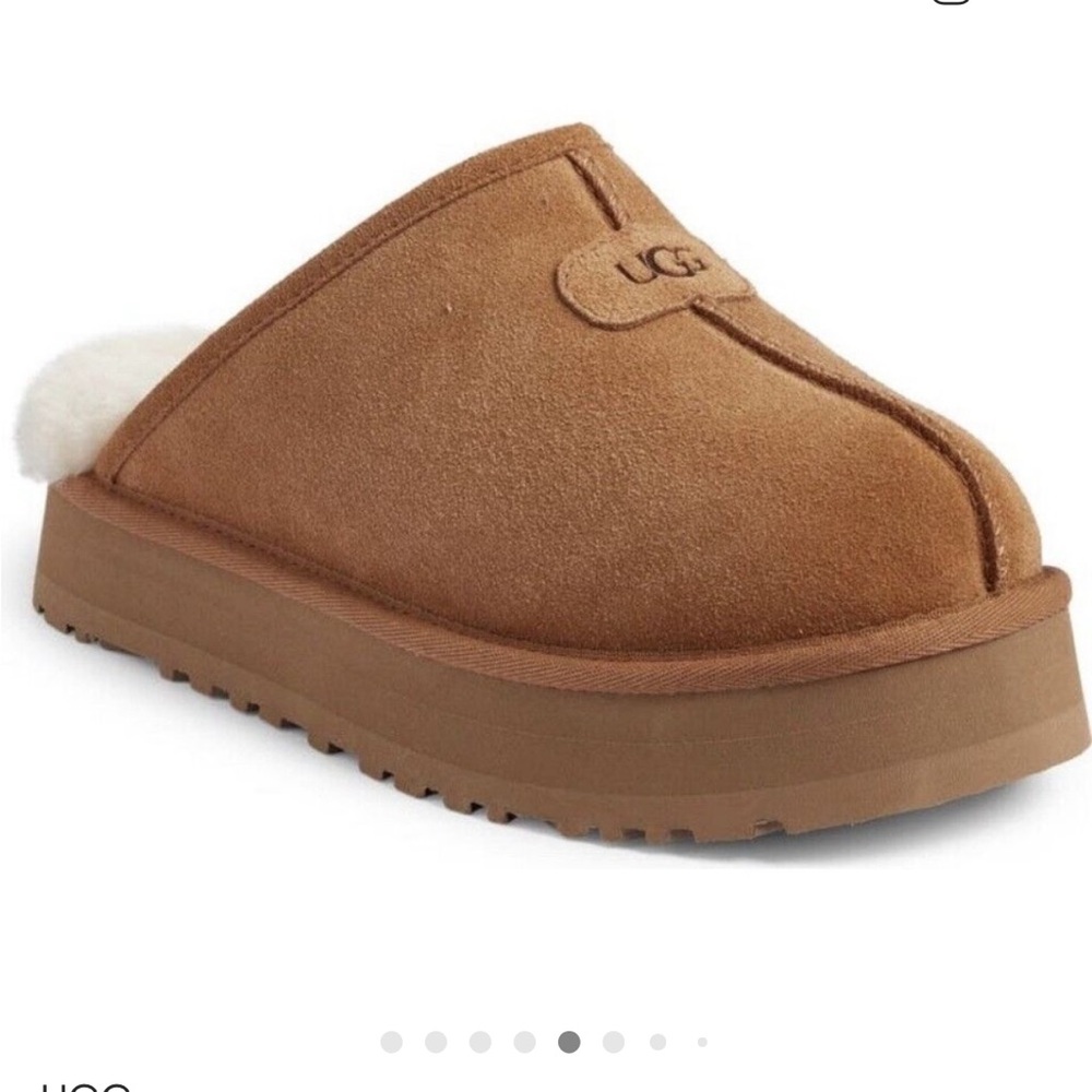 UGG Women's Disqoquette Chestnut Suede Slip-On Slippers